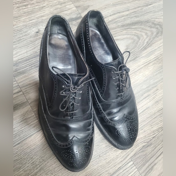 HANOVER MEN'S CLASSICS MASTERFLEX LEATHER WING TIP DRESSY SHOES SIZE 7.5 🌴✌️ - Picture 9 of 16